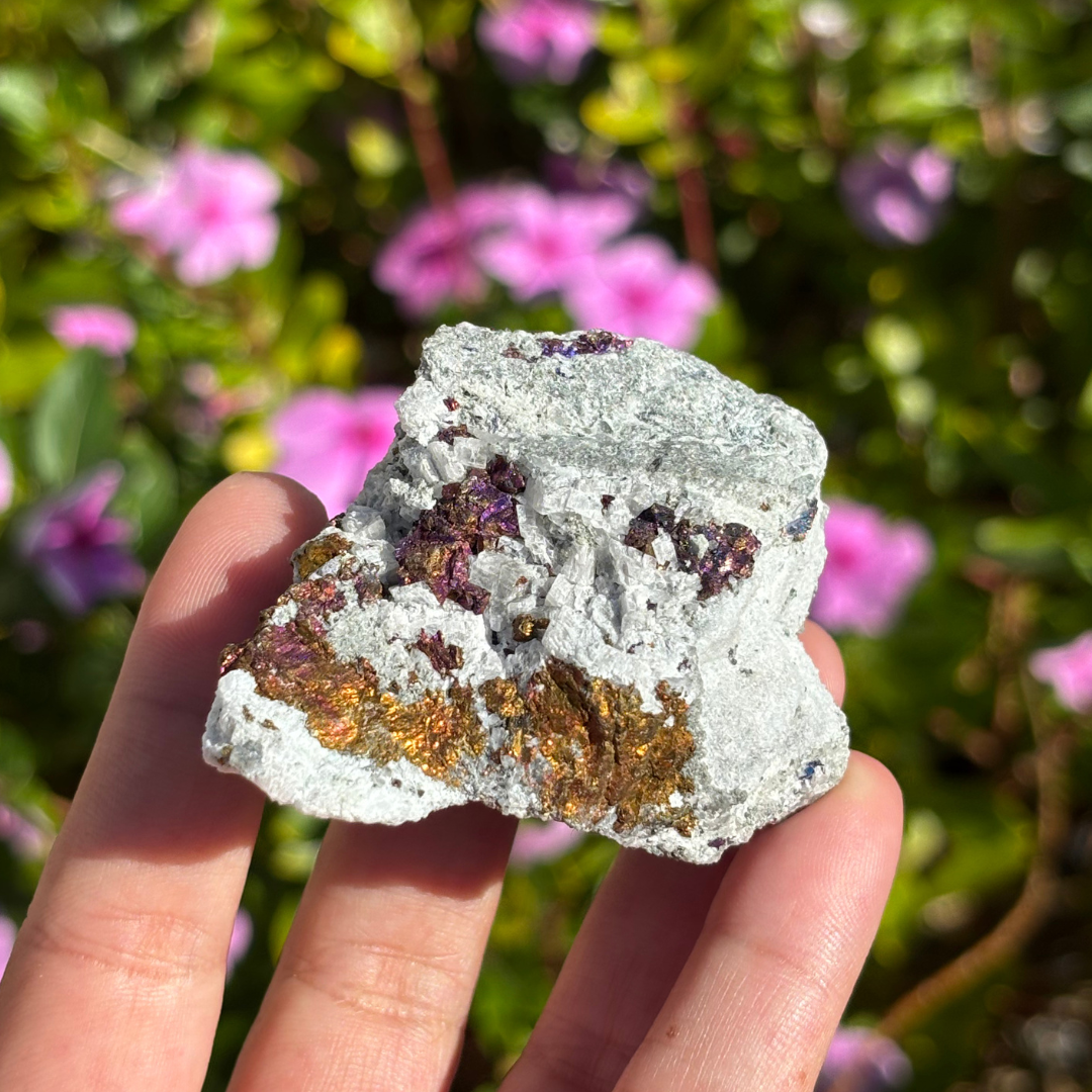 Iceland Spar with Bornite Specimen