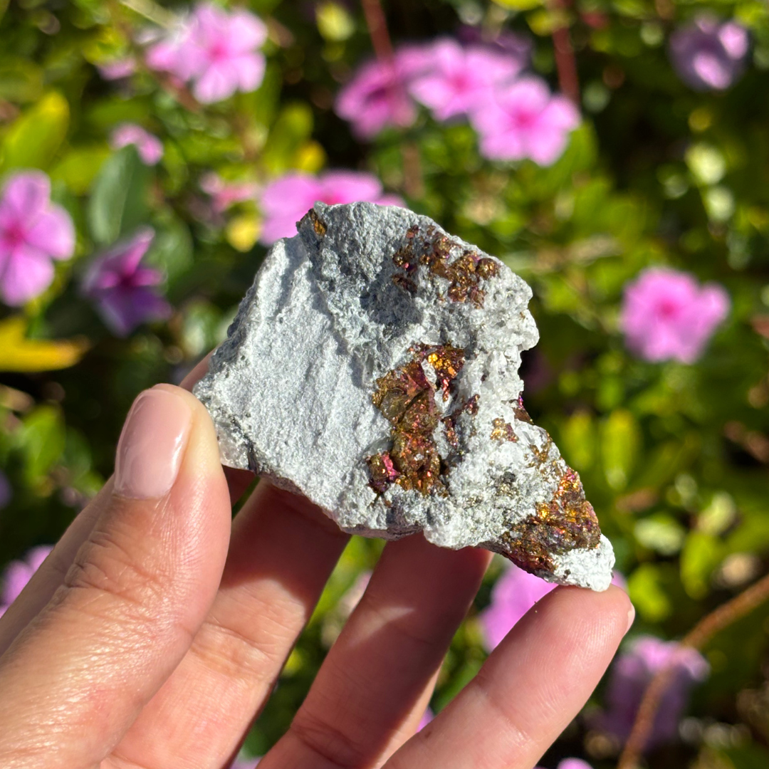 Iceland Spar with Bornite Specimen