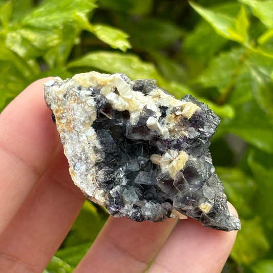 Green Purple Fluorite, Schorl & Muscovite Specimen