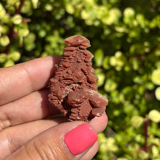 Red Calcite Feathered Specimen