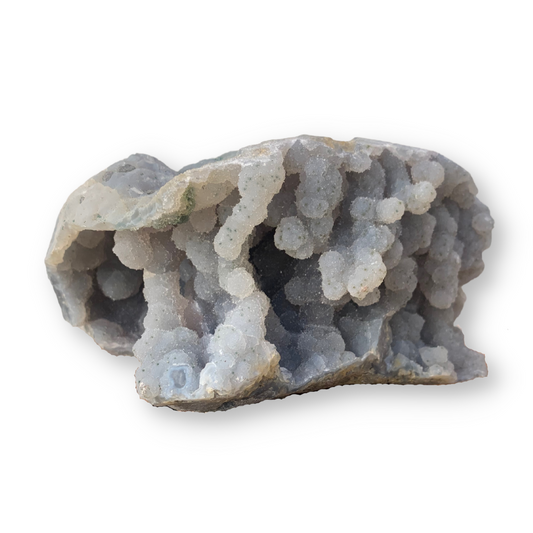 SALE Apophyllite Cluster Cave with Blue Chalcedony