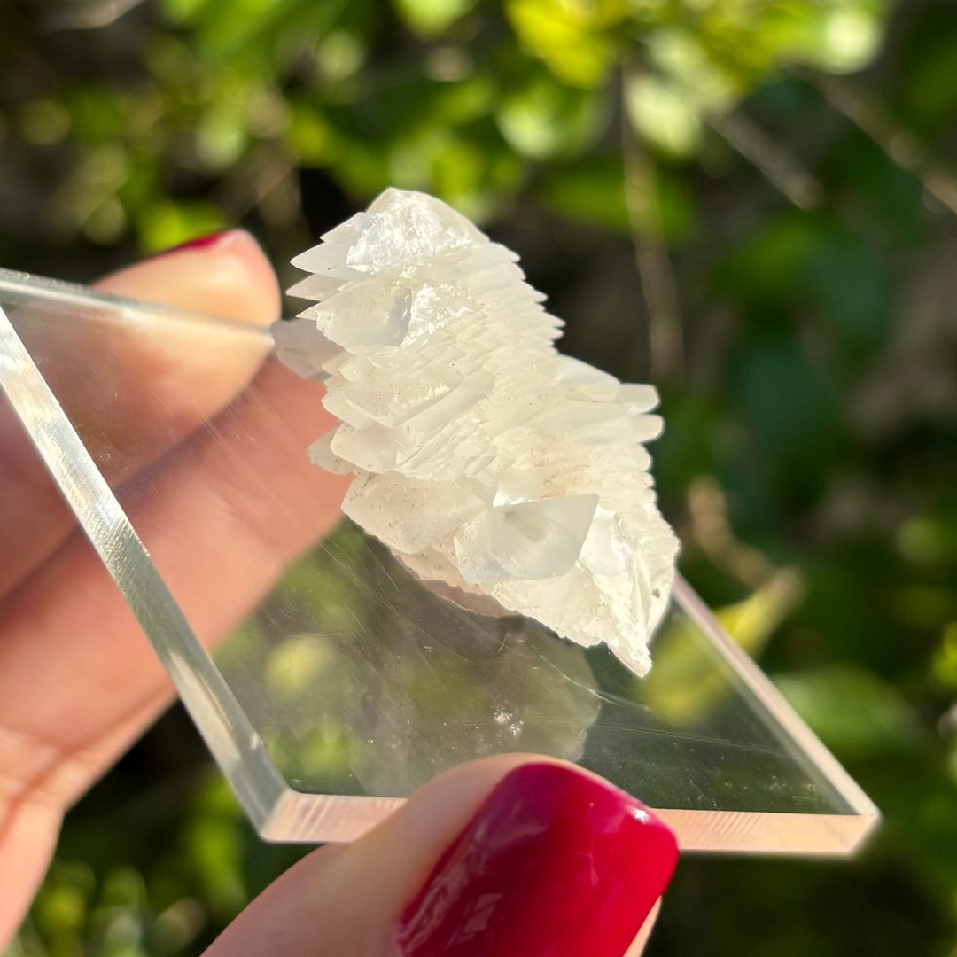 Calcite (White Bladed) Specimen (Fluoresces under UV light)