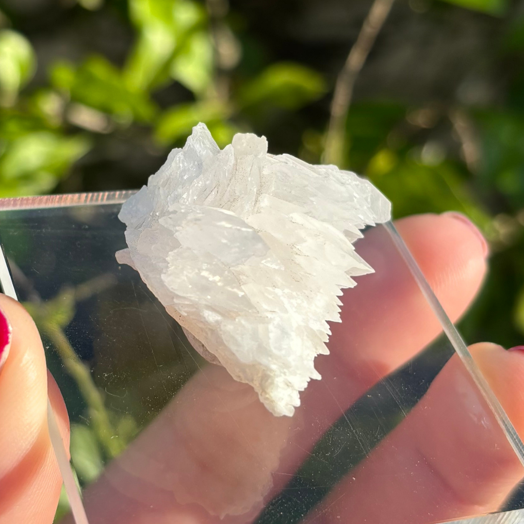 Calcite (White Bladed) Specimen (Fluoresces under UV light)