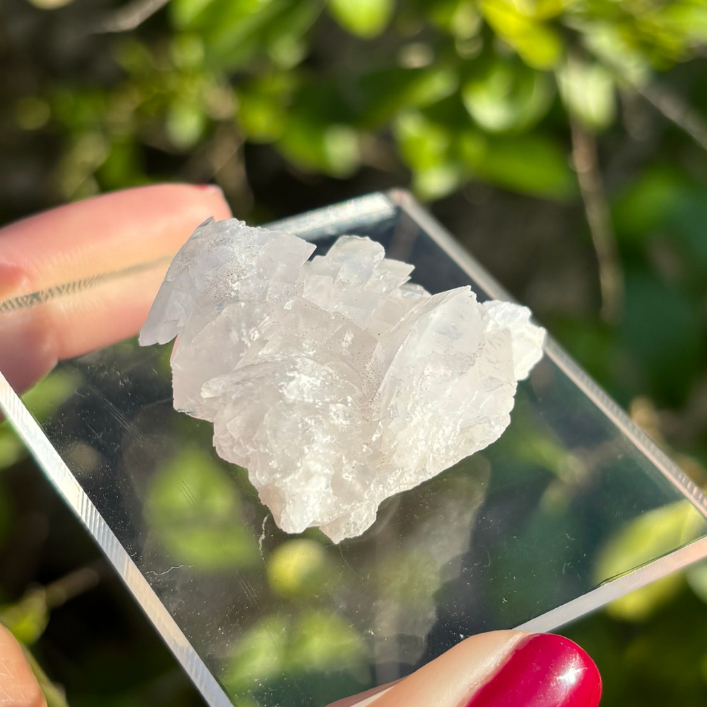 Calcite (White Bladed) Specimen (Fluoresces under UV light)