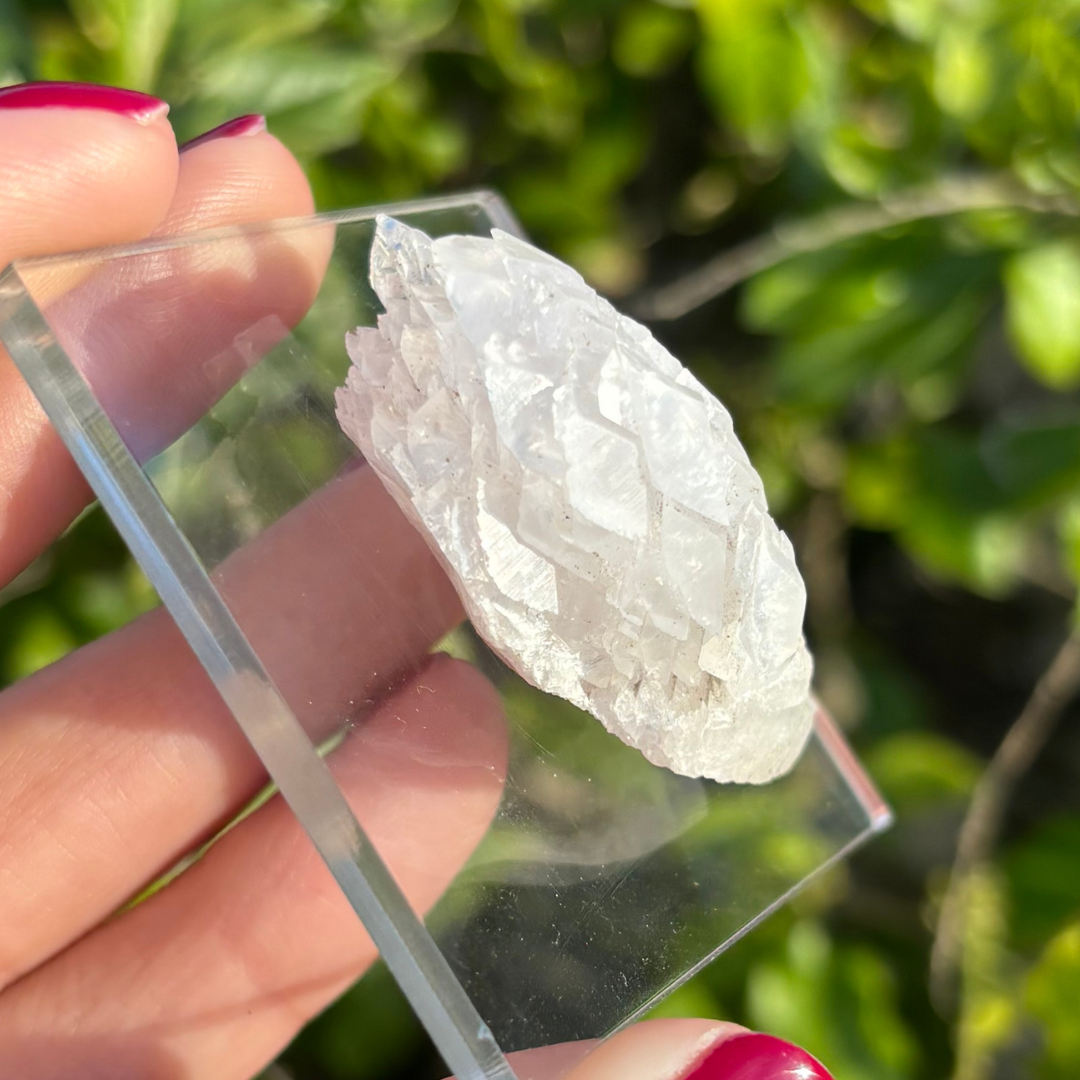Calcite (White Bladed) Specimen (Fluoresces under UV light)