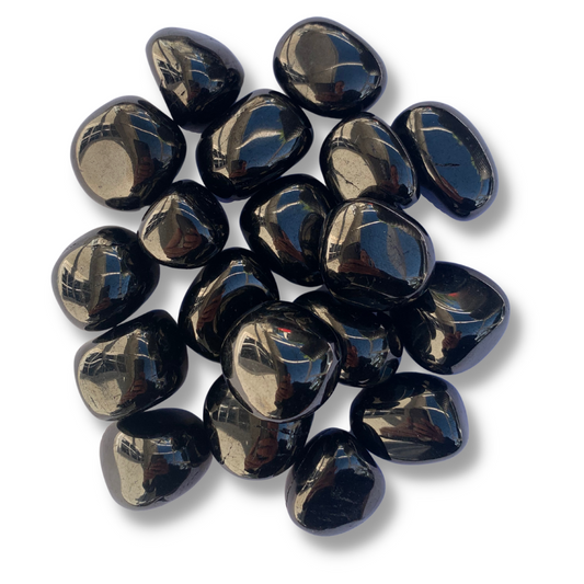 Jet A+ Grade Tumbled Stones