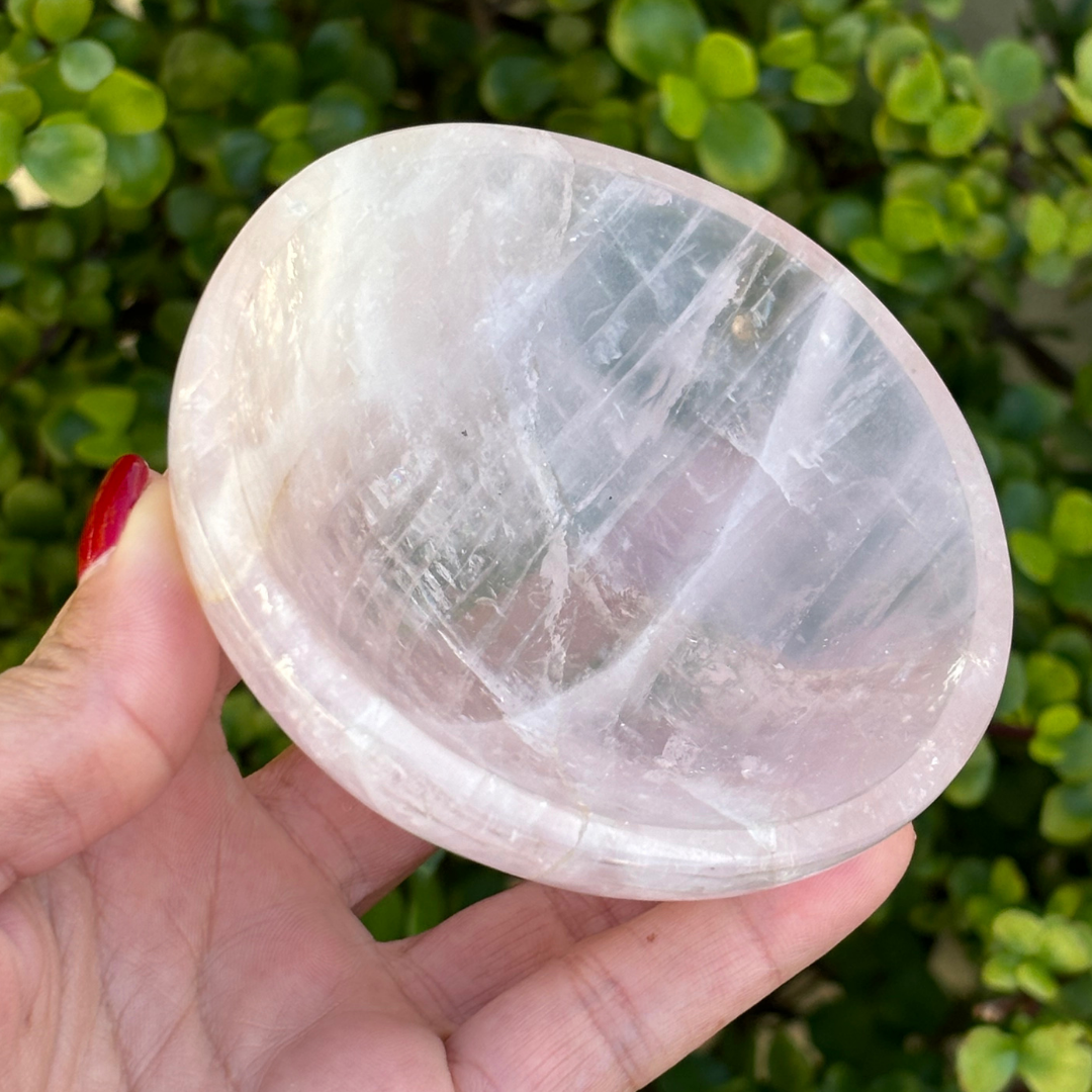Rose Quartz Polished Bowl - Round