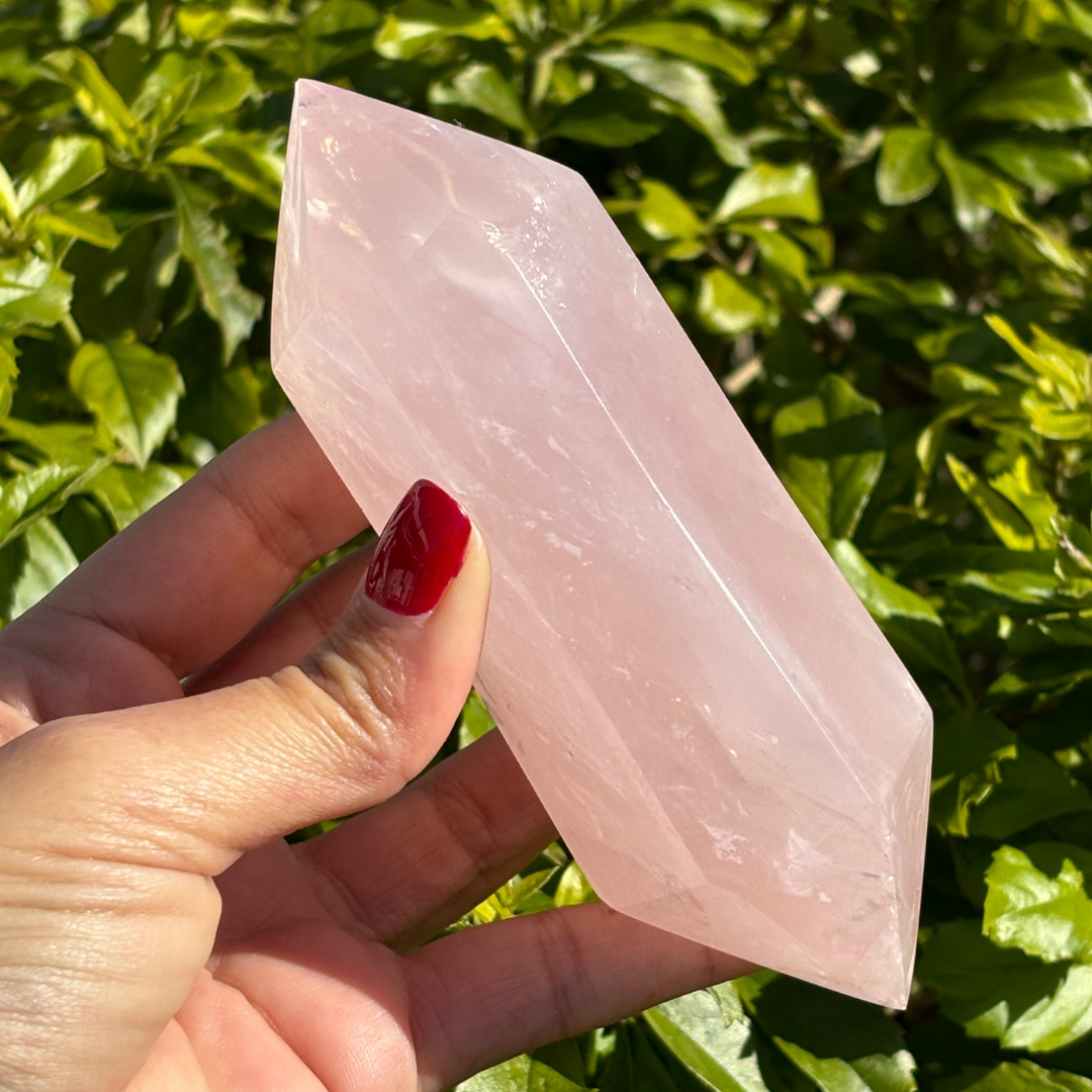 Rose Quartz Polished Double Terminated Point