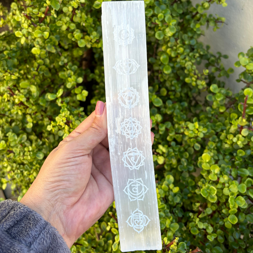 Selenite Tile - Chakra