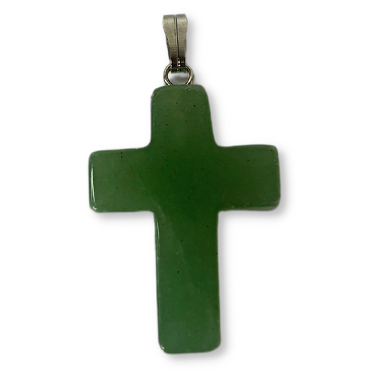 Green Aventurine Cross Pendant