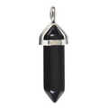 Black Agate Double Point Pendant