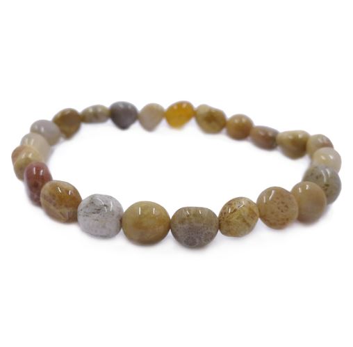 Agatized Coral Nugget Bracelet