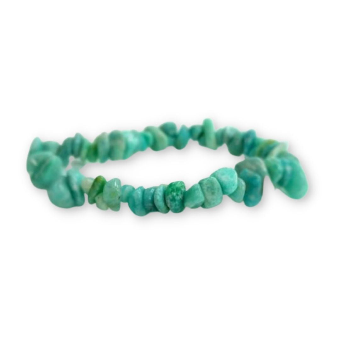 Amazonite Chip Bracelet A Grade