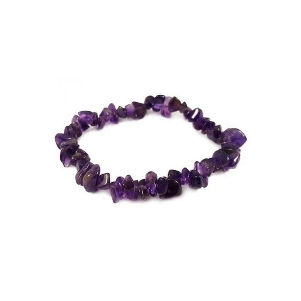 Amethyst Chip Bracelet