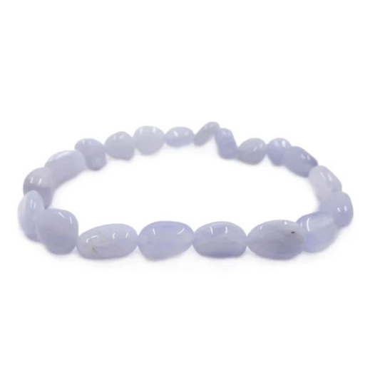 Blue Lace Agate Nugget Bracelet