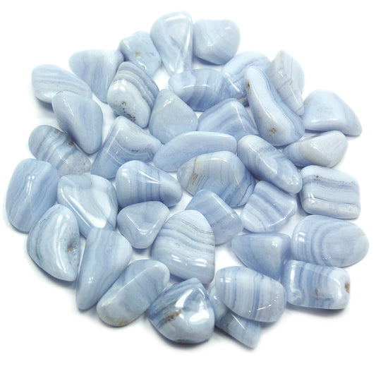 Blue Lace Agate Tumbled Stones