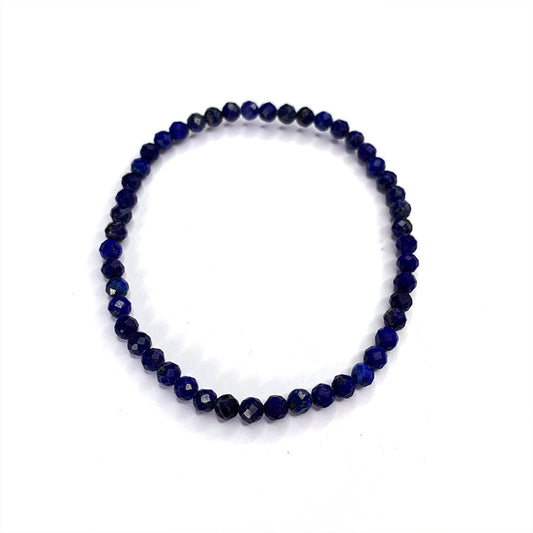 Lapis Lazuli Faceted Bead Bracelet 4mm