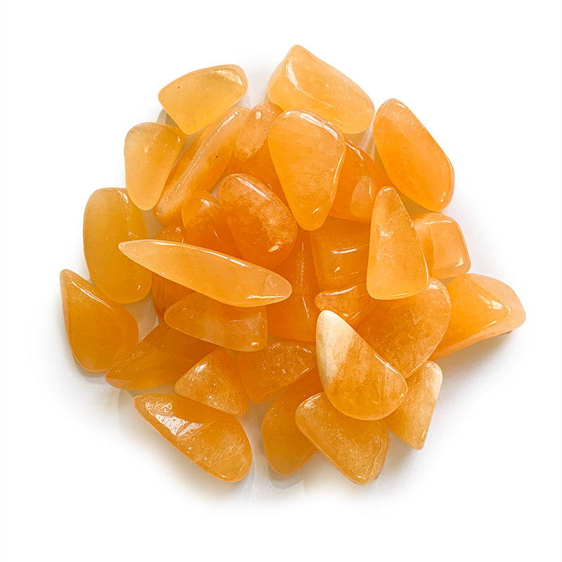 Orange Calcite Tumbled Stones AA Grade