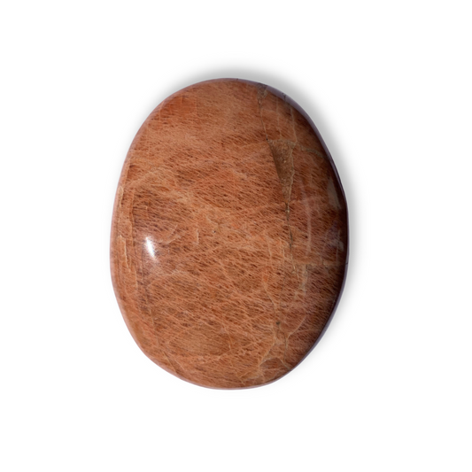 Peach Moonstone Polished Palm Stone 216g