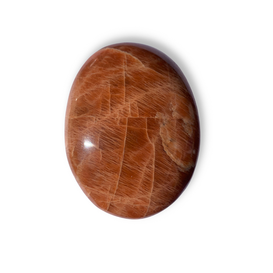 Peach Moonstone Polished Palm Stone 232g