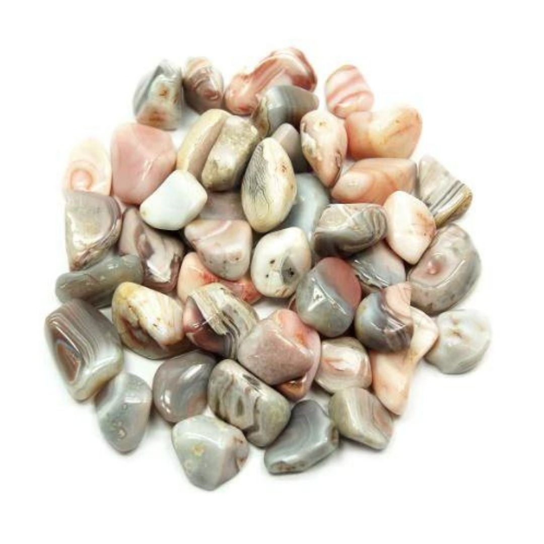 Pink Botswana Agate Tumbled Stones