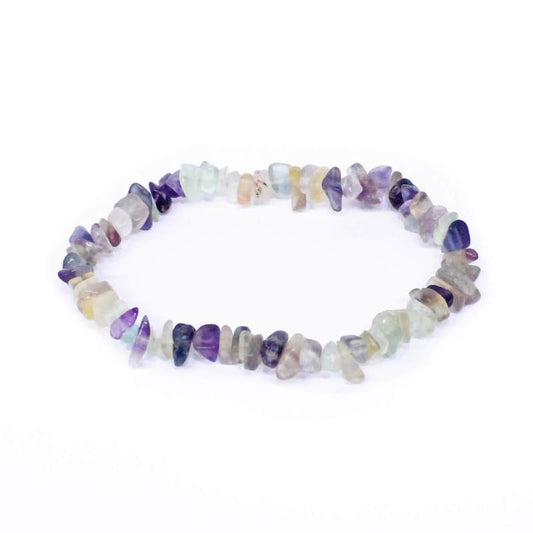 Rainbow Fluorite Chip Bracelet