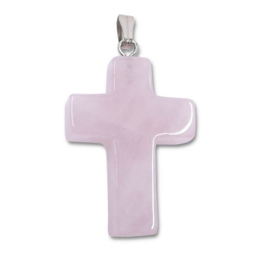 Rose Quartz Cross Pendant