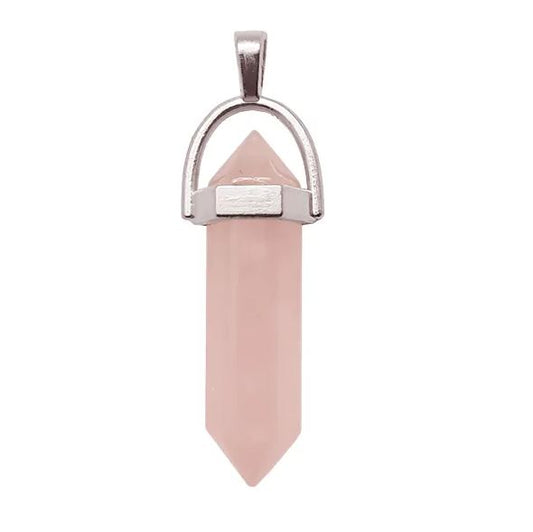 Rose Quartz Double Point Pendant