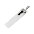 Selenite & Black Tourmaline Blade Pendant