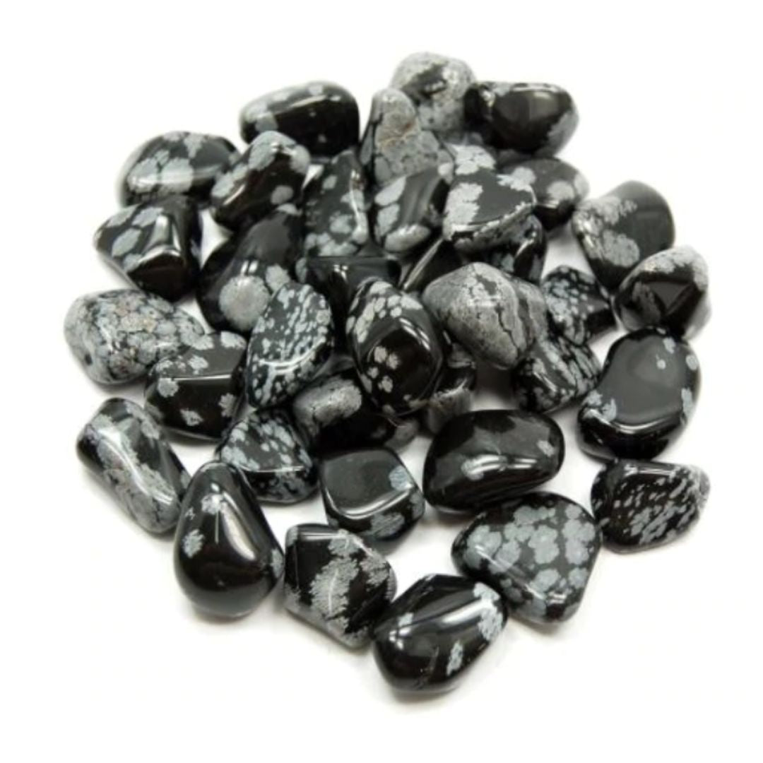 Snowflake Obsidian Tumbled Stones