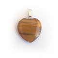 Tigers Eye Heart Pendant 15mm